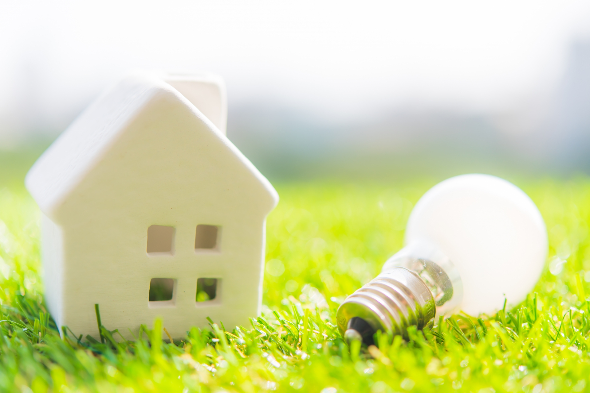 電球と家の模型