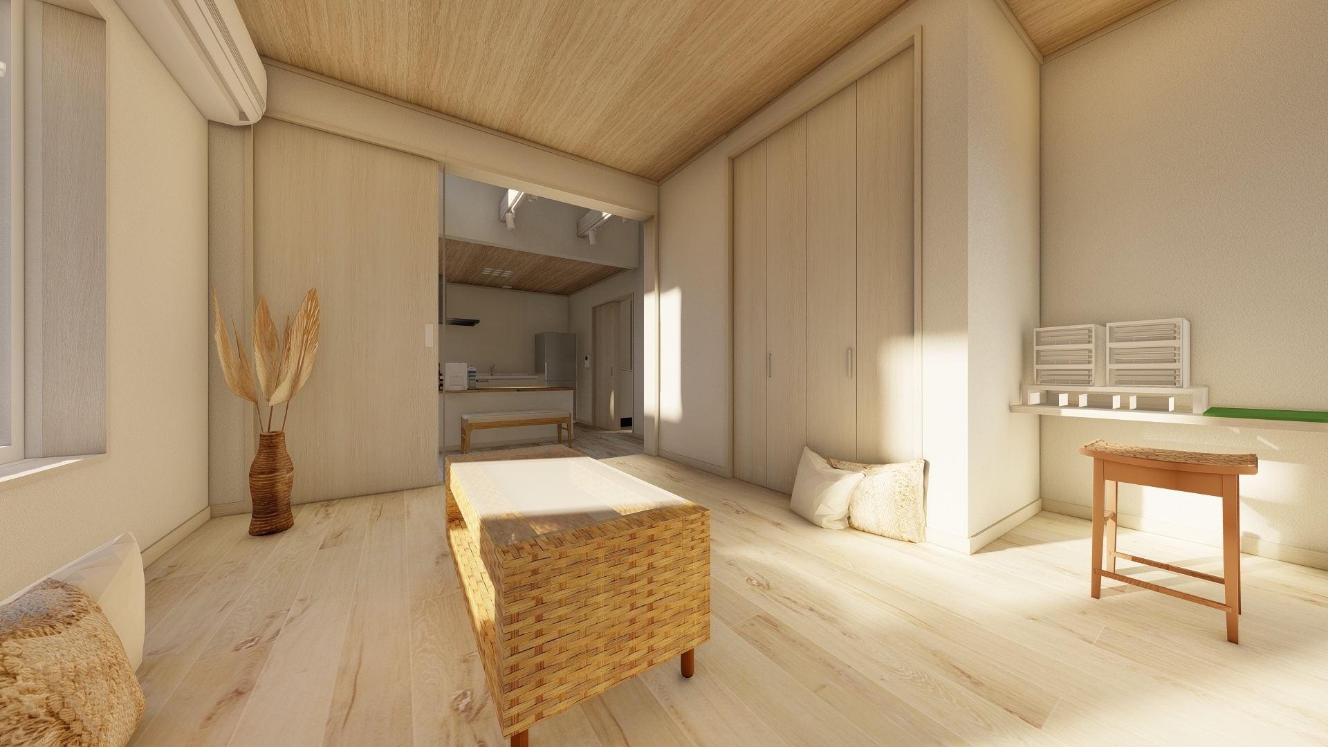 建築パース　リビング