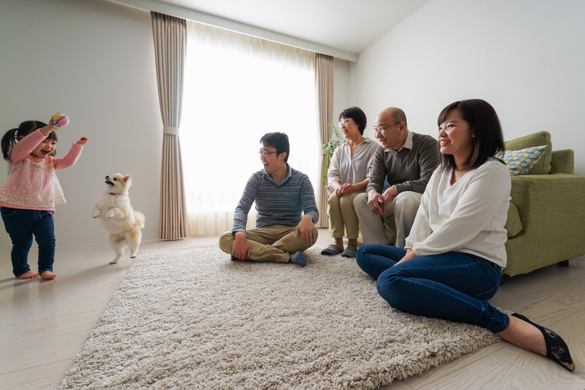 3世代の幸せなファミリー